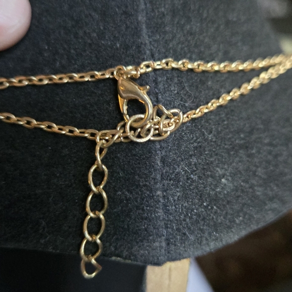 Turquoise Gold Tone Layered Necklace - Picture 4 of 4